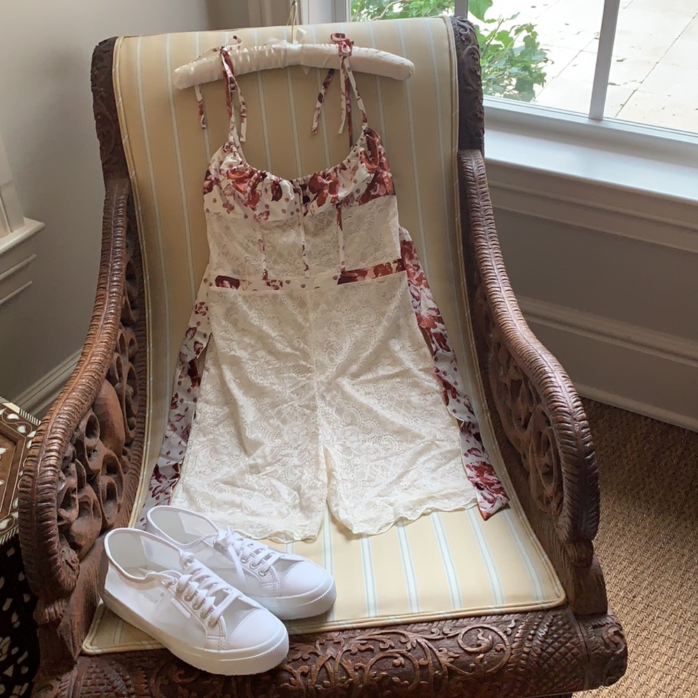 FREE PEOPLE INTIMATELY BIKE SHORT ONSIE IN IVORY - Picture 11 of 16